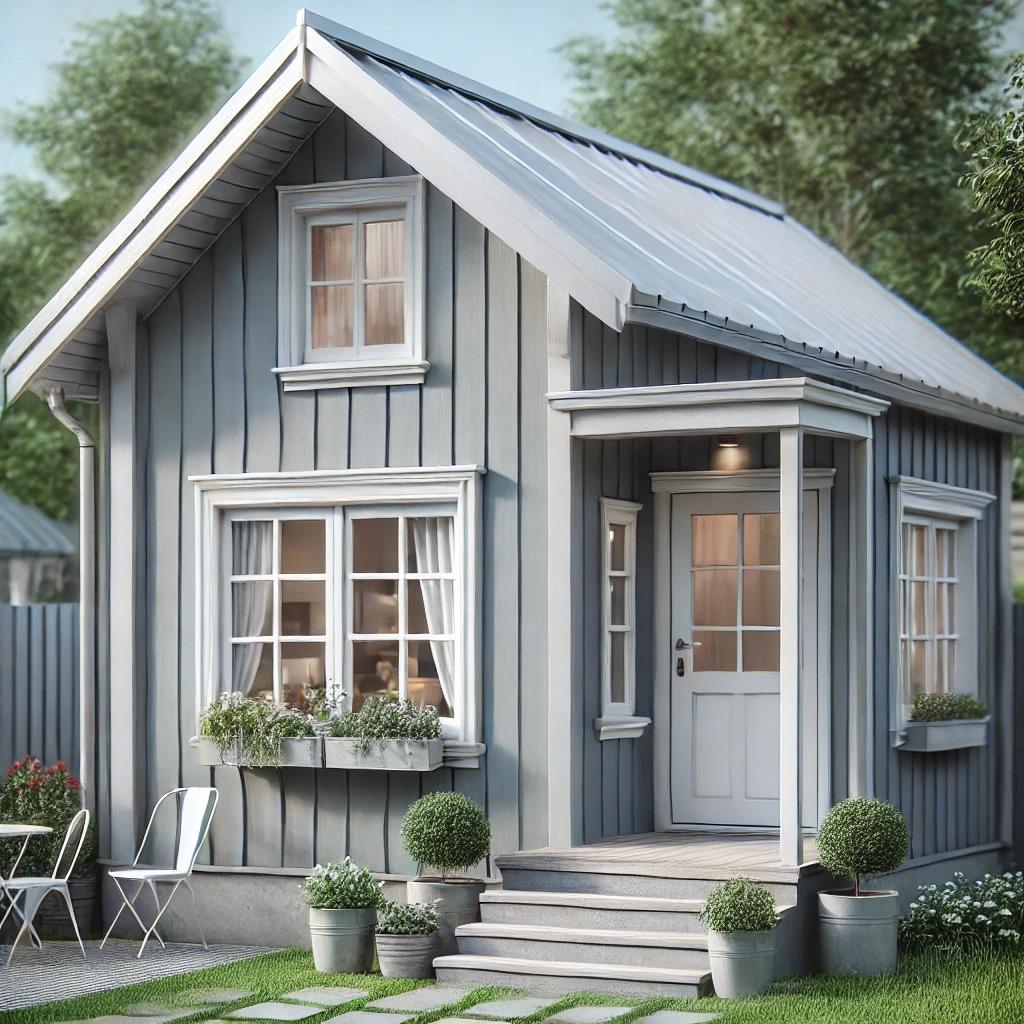 Gartenhäuser in Grau-Weiß - Die Perfekte Wahl für Eleganz und Funktionalität in Ihrem Garten