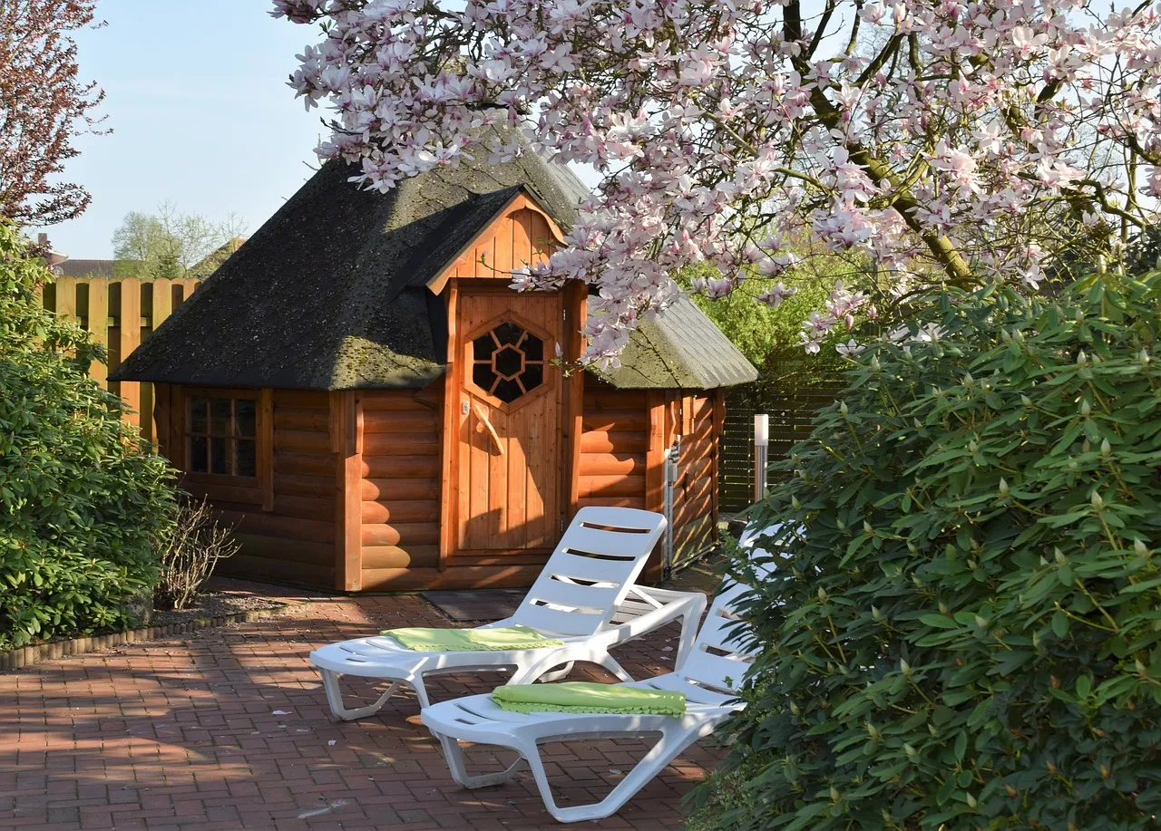Kleine Gartensauna für 2 Personen